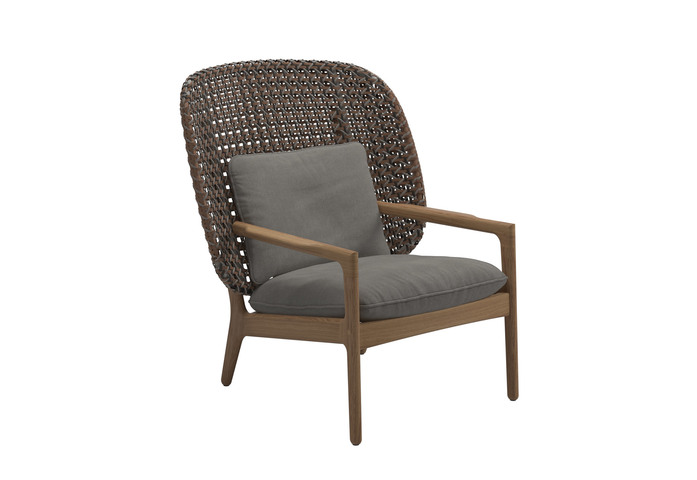 Gloster Kay High Back Lounge Chair Brindle