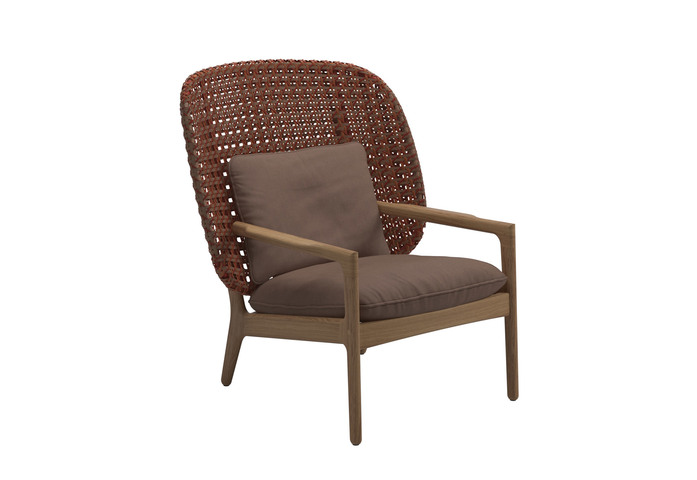 Gloster Kay High Back Lounge Chair Copper