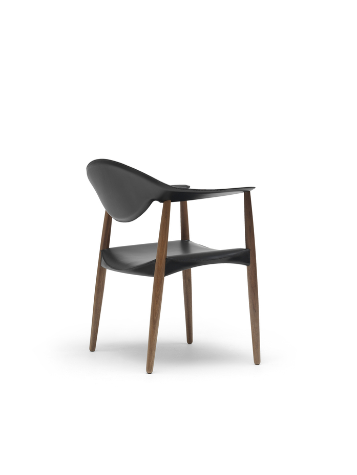 Lm92 Walnut Black Saddle Leather Back
