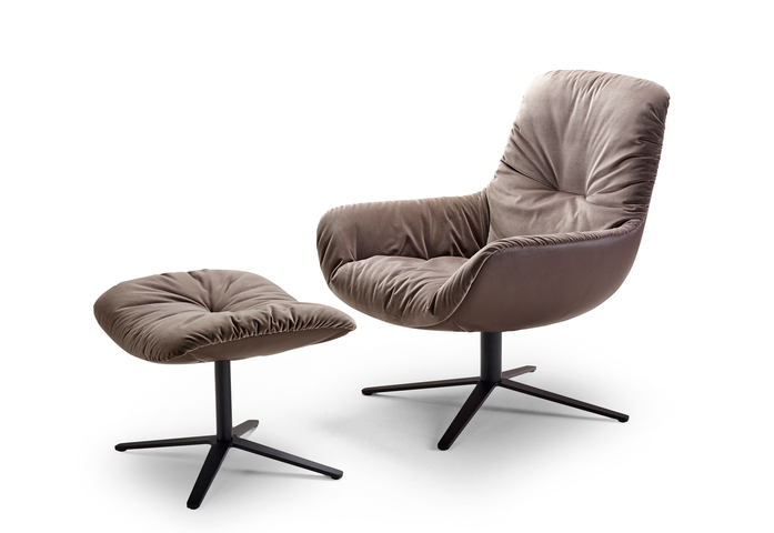 Leya Lounge Chair Fusskreuzgestell 13