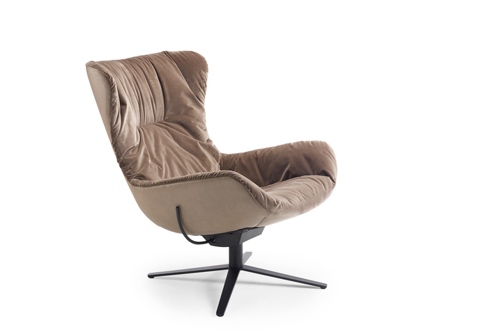 Leya Wingback Chair Mit Wippkippmechanik Fusskreuzgestell 5