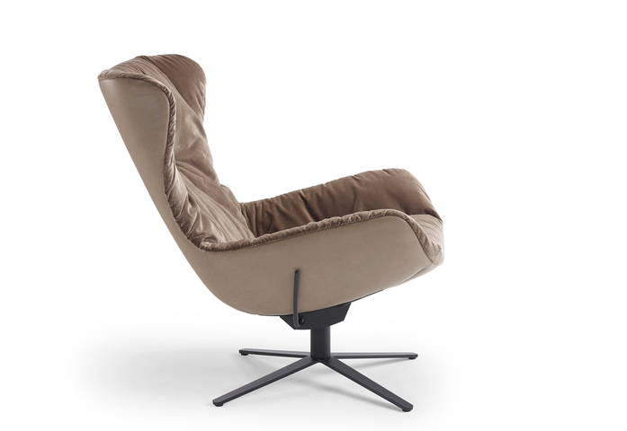 Leya Wingback Chair Mit Wippkippmechanik Fusskreuzgestell 6