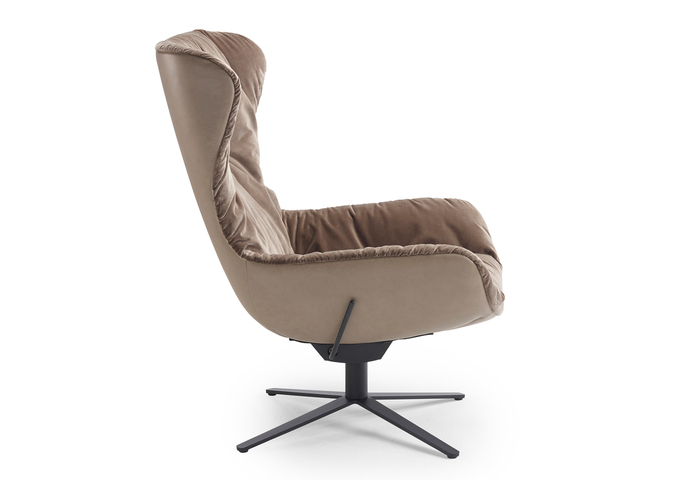 Leya Wingback Chair Mit Wippkippmechanik Fusskreuzgestell 9