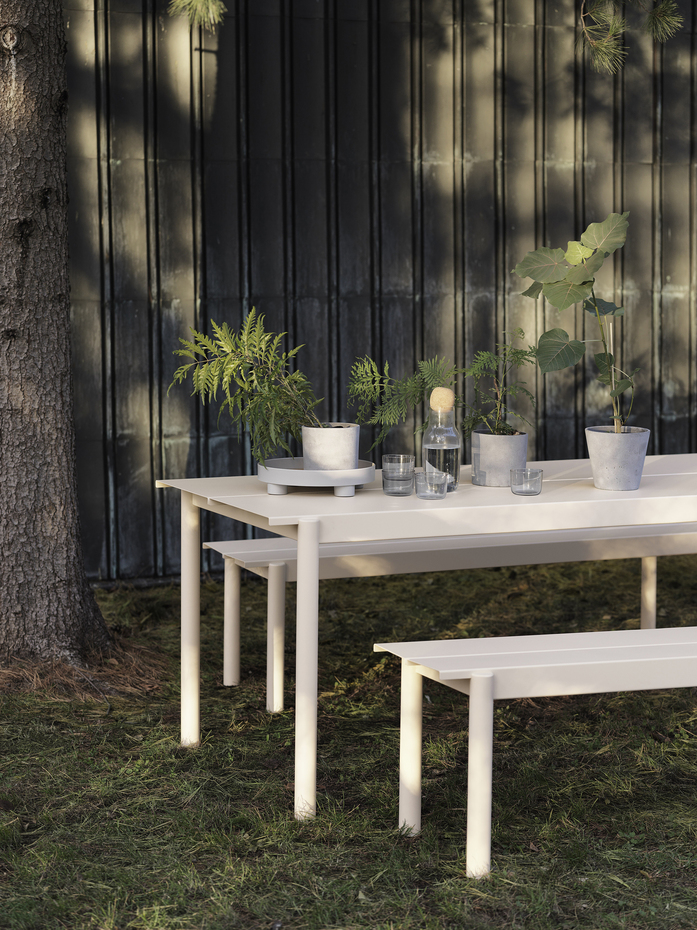 Linear Steel Table Bench Off White Platform Corky Muuto Org