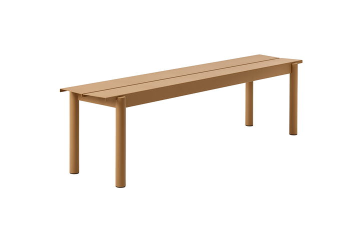 Linear Steel Outdoor Bench 170 Burnt Orange Muuto Hi Res