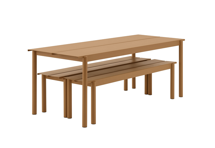 Linear Steel Outdoor Set 200X75 Burnt Orange 2 Muuto Hi Res