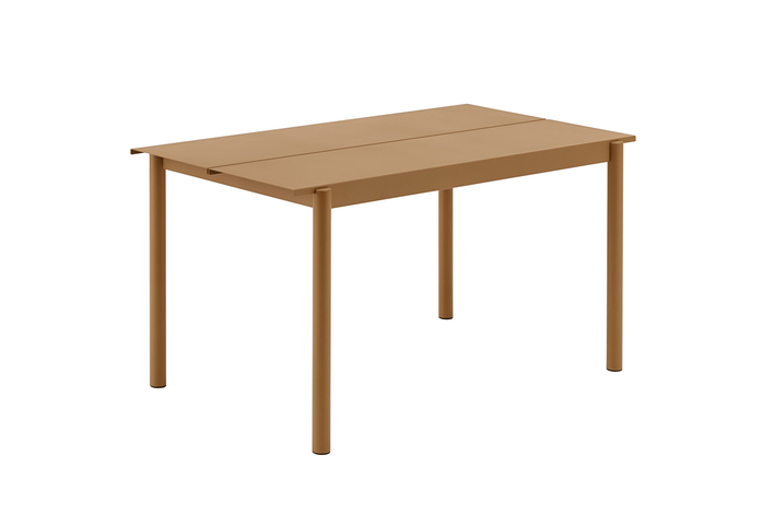 Linear Steel Outdoor Table 140 Burnt Orange Muuto Hi Res