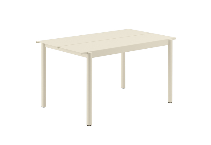 Linear Steel Outdoor Table 140 White Muuto Hi Res