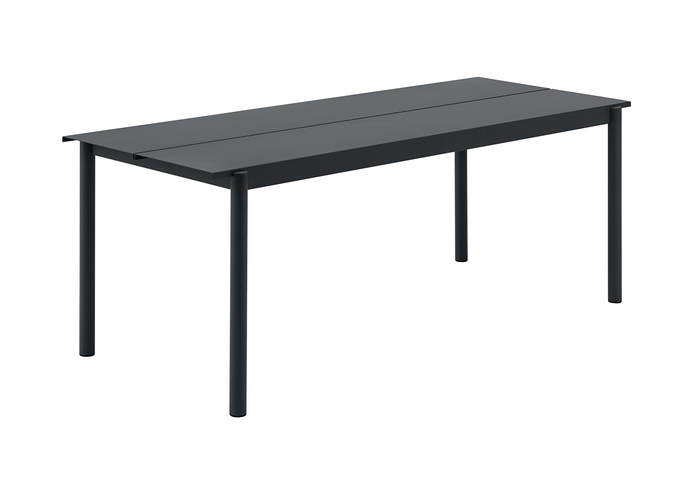Linear Steel Outdoor Table 200 Black Muuto 5000X5000 Hi Res