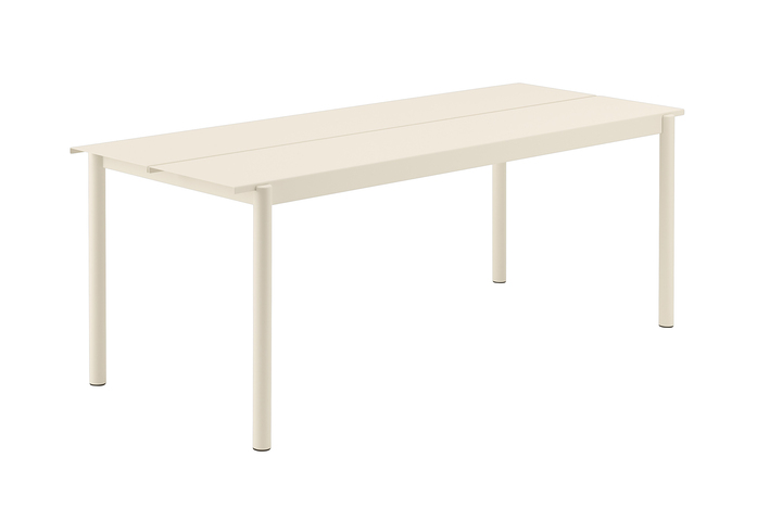 Linear Steel Outdoor Table 200 White Muuto Hi Res