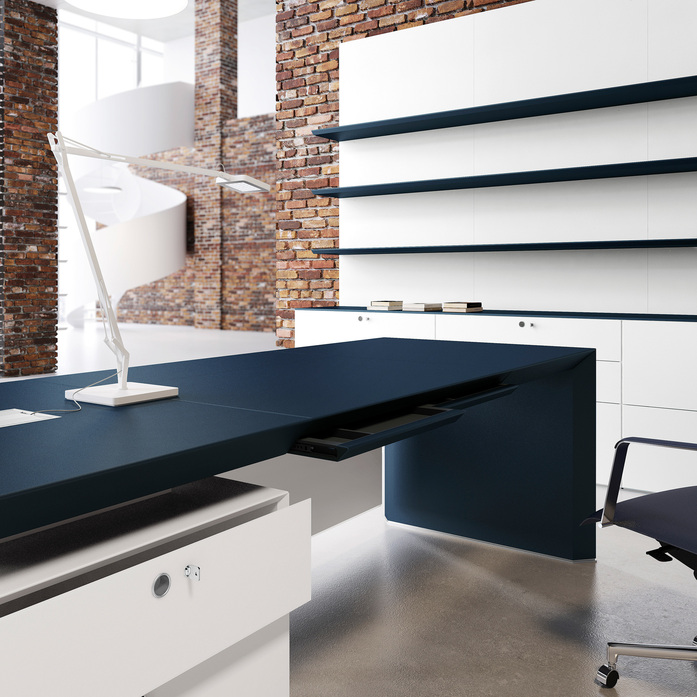 Multipliceo Executive Workstation Leather 2 Fantoni