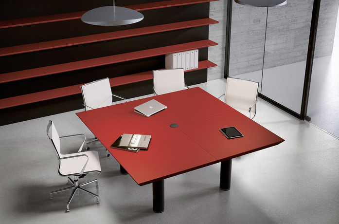 Multipliceo Squared Meeting Table Leather Fantoni