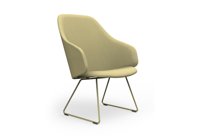 Sola Lounge Chair With Armrests And Sled Base 5
