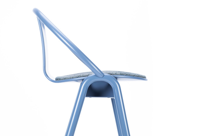 Ton Grand Slam Barstool Tall Ashy Blue Milkyway Shadow 4