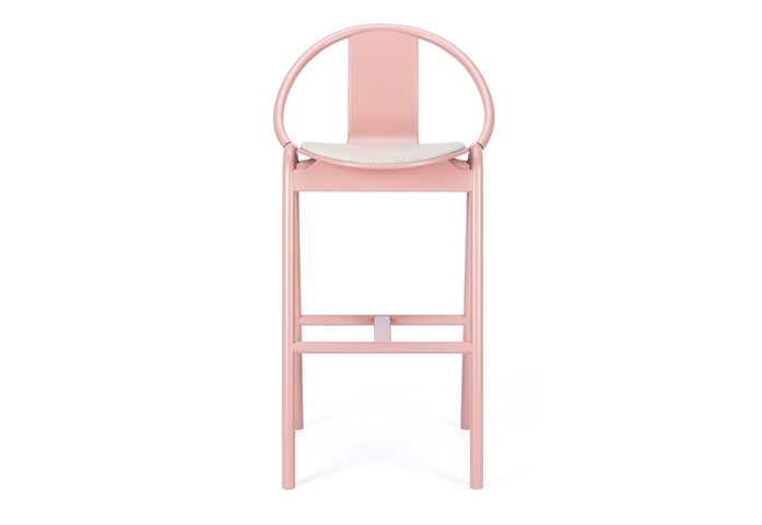 Ton Grand Slam Barstool Taupe Pink Milkyway Powder 1