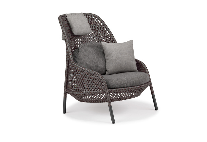 Wing Chair Graphite Kissen 20752