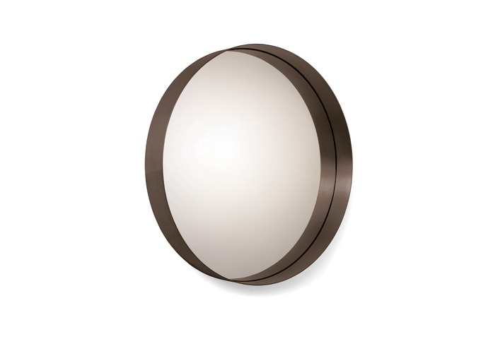Cypris Mirror Round Brass Burnished 01