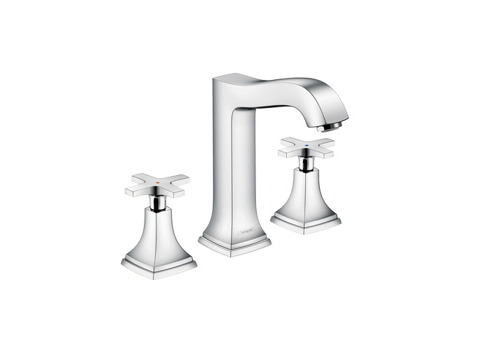 Hansgrohe Metropol Classic Chrome 3 Hole Washbasin Mixer Cross High