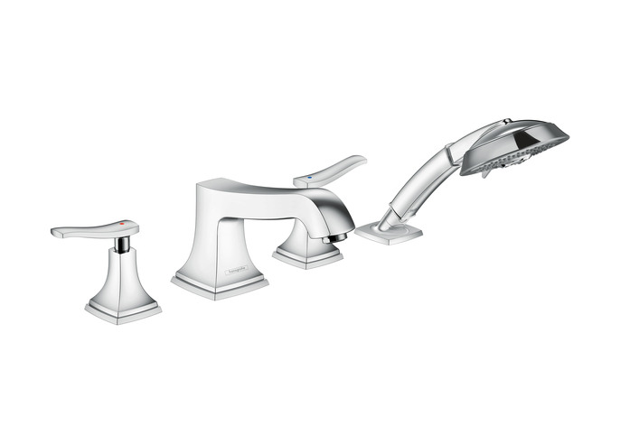 Hansgrohe Metropol Classic Chrome 4 Hole Bathtub Mixer Lever