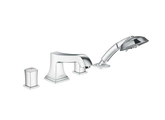 Hansgrohe Metropol Classic Chrome 4 Hole Bathtub Mixer Zero