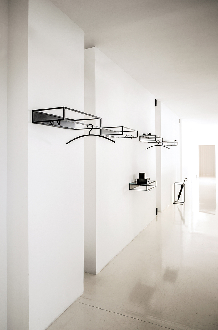 Rack Garderobe Wandgarderobe Schwarz Schoenbuch 0155 Kleiderbuegel Schwarz Am 7