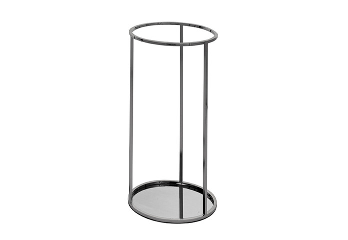 Rack Schirmstaenderrund Beistelltischrund Circularumbrellastand Circularsidetable Fr Web Shop Rauchchrom