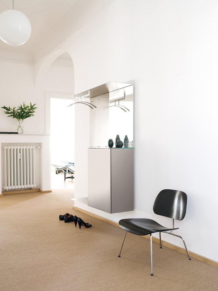 S7 Aluminiumboard Ablage Regal Garderobe Spiegel Nougat Schoenbuch 7025 Kleiderbuegel Nougat Am 1