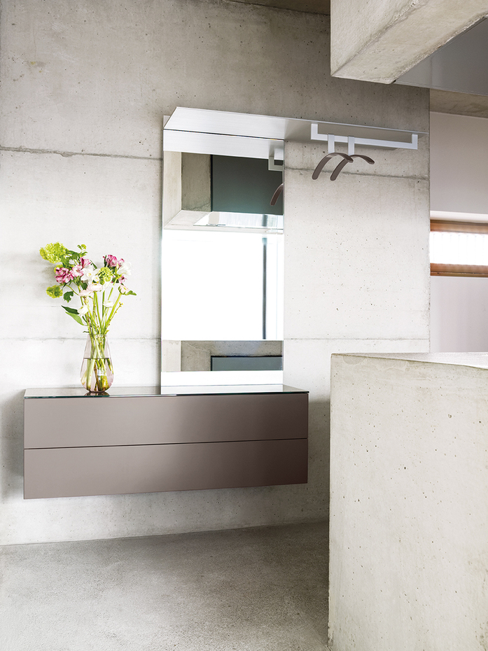 S7 Aluminiumboard Ablage Regal Garderobe Spiegel Zement Schoenbuch 7025 Kleiderbuegel Zement Am 1