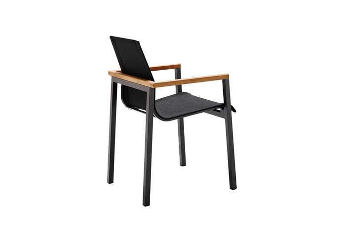 Solpuri Sky Stapelsessel Anthracite Teak Arm 02