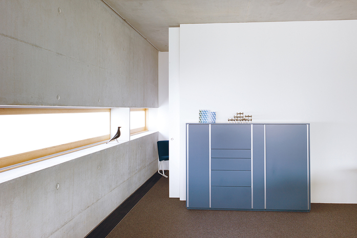 Stripes Highboard Schuhschrank Kommode Schubkastenkommode Stahlblau Schoenbuch Am 2