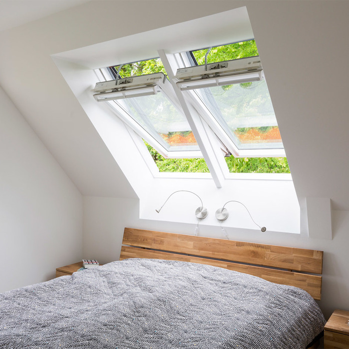 Velux Lichtloesung Kombination Duo Schlafzimmer 940X940