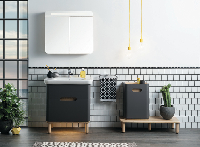 Vitra Bad M Sento Waschtischunterschrank Anthrazit