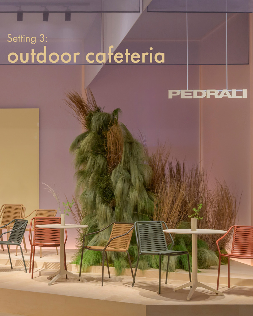 #PedraliColoursofLightness / Setting 3: Outdoor cafeteria