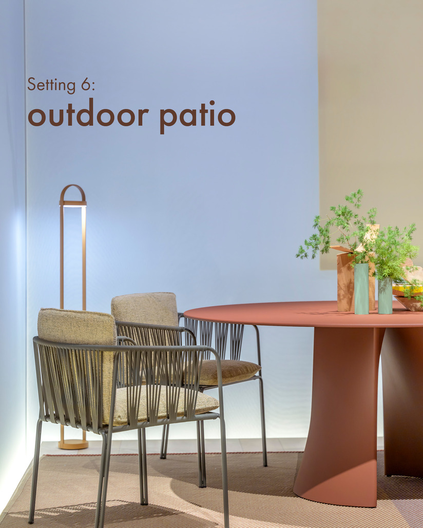 #PedraliColoursofLightness / Setting 6: Outdoor patio
