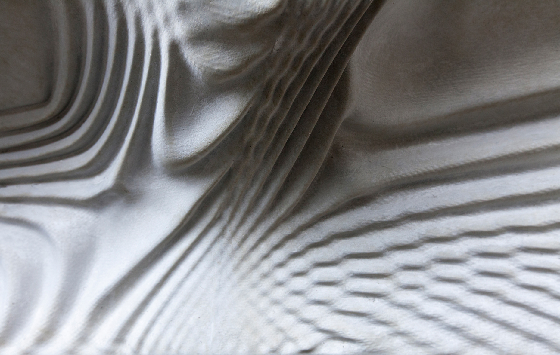 Complex geometric features articulating the concrete surface of the Smart Slab.