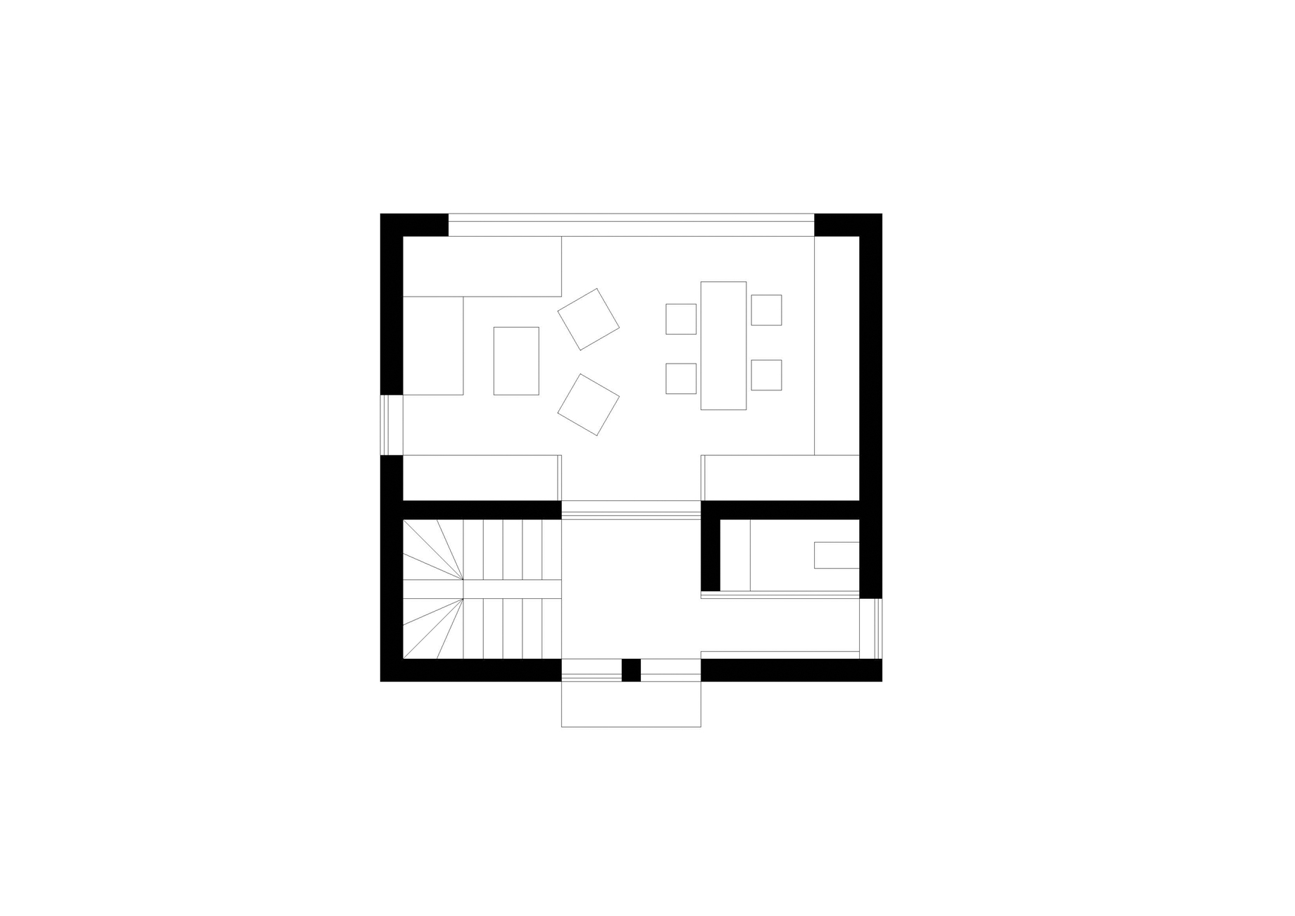 Boris Bernaskoni: little tower house, floor plan ground floor