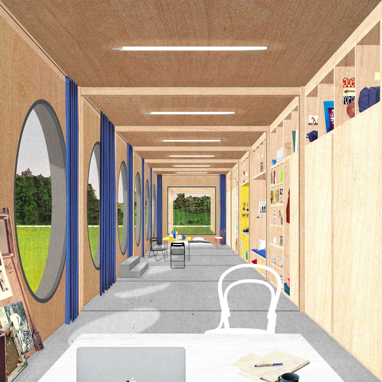Dogma, one-room house, Interior
