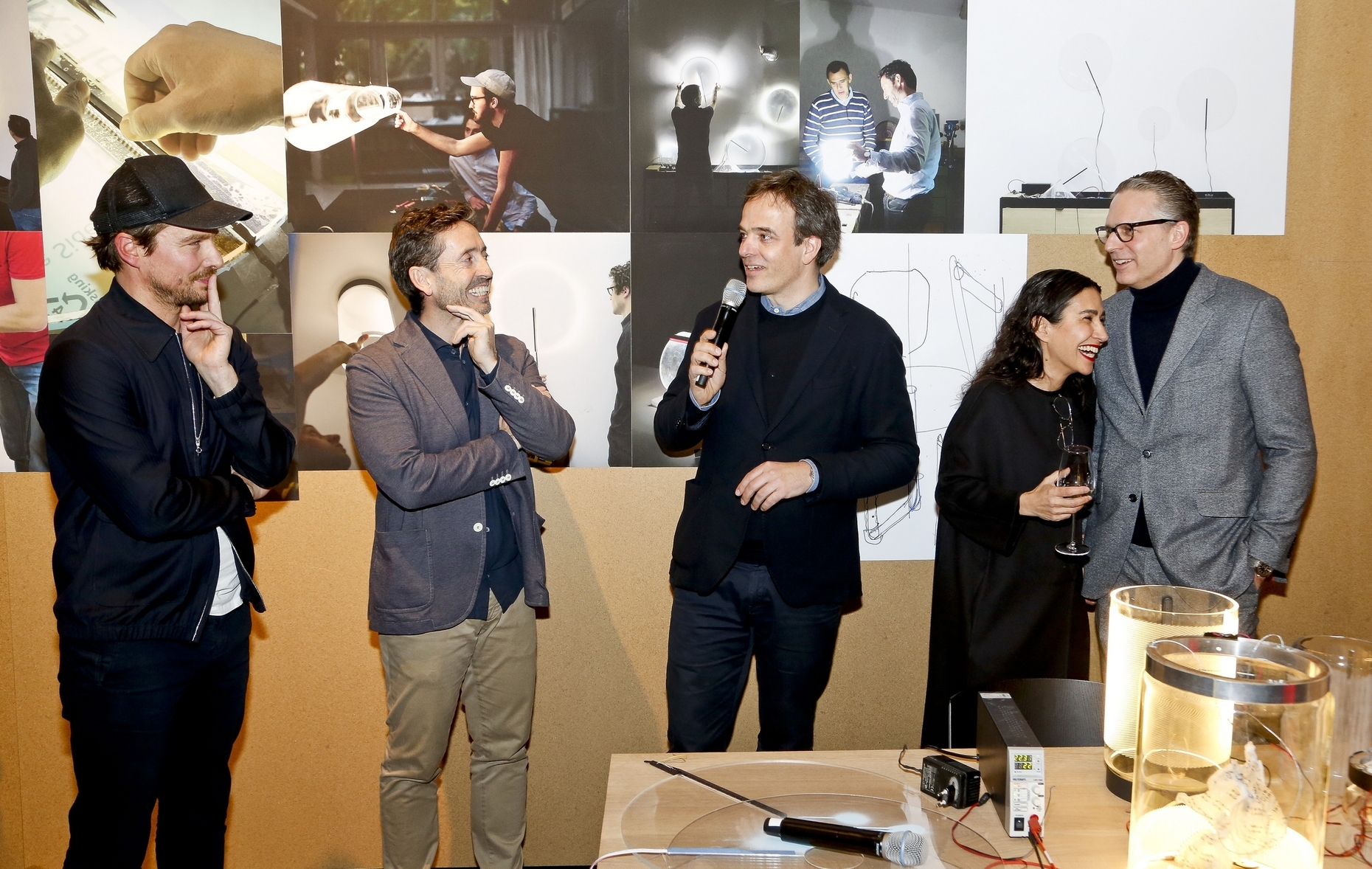 Light + Building 2018, Vibia Event, e15, Stefan Diez, Stylepark, Stefan Diez, Pere Llonch (Vibia), Philipp Mainzer (e15), Farah Ebrahimi (e15), Robert Volhard (Stylepark)