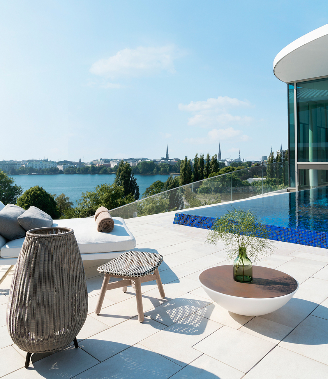 Fontenay Spa with "Mbrace Stools" by Dedon