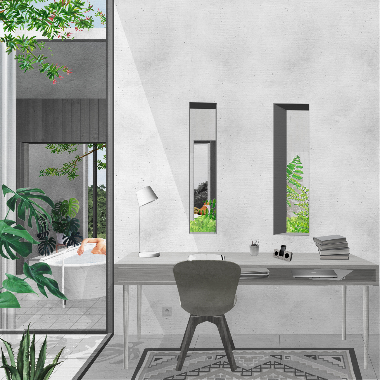 The Open Workshop, Experimenta Urbana, Ways of Life, Bedroom Rendering