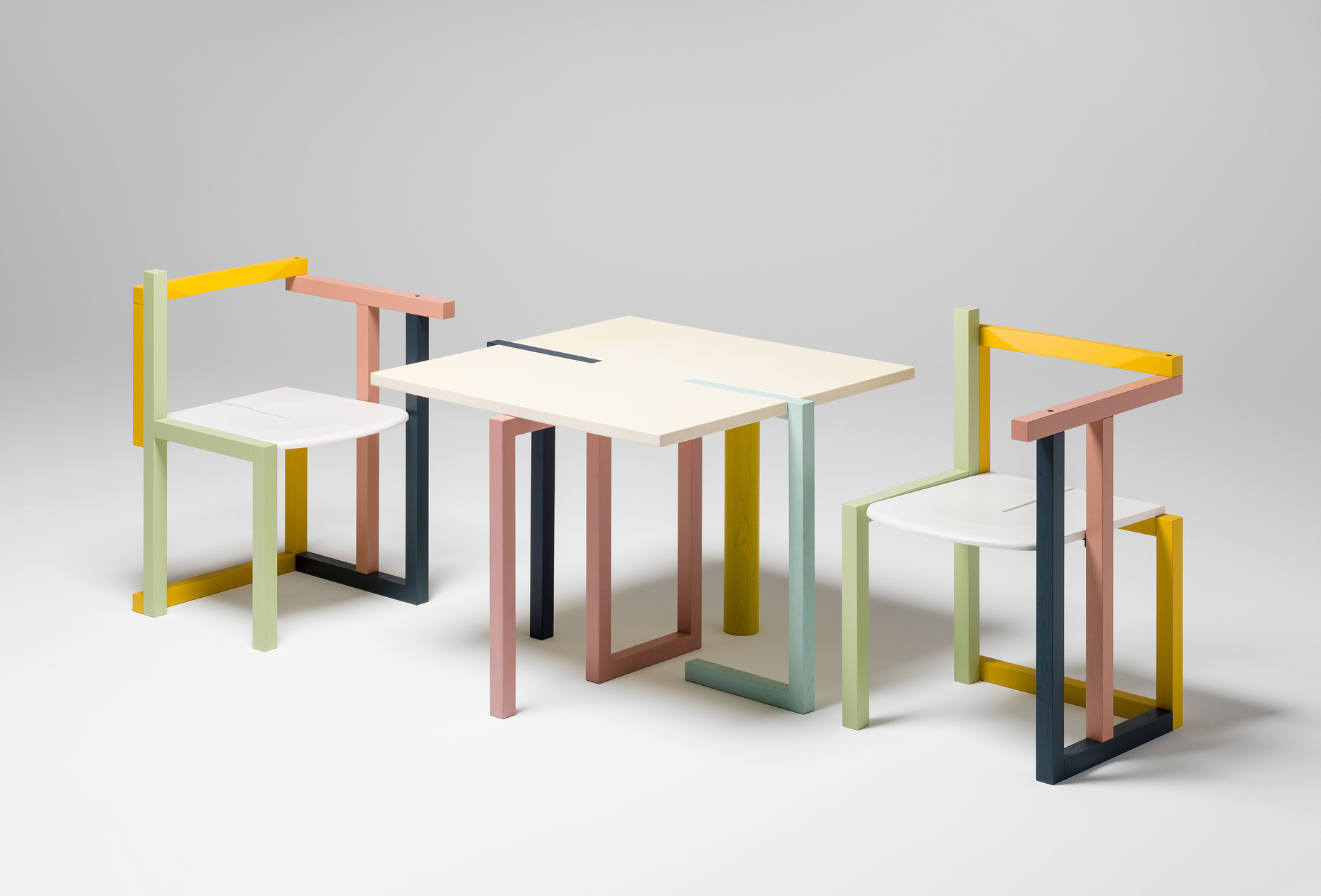 Susi and Ueli Berger: STUHL-chair und TISCH-table (1981), Museum für Gestaltung Zürich, Designsammlung