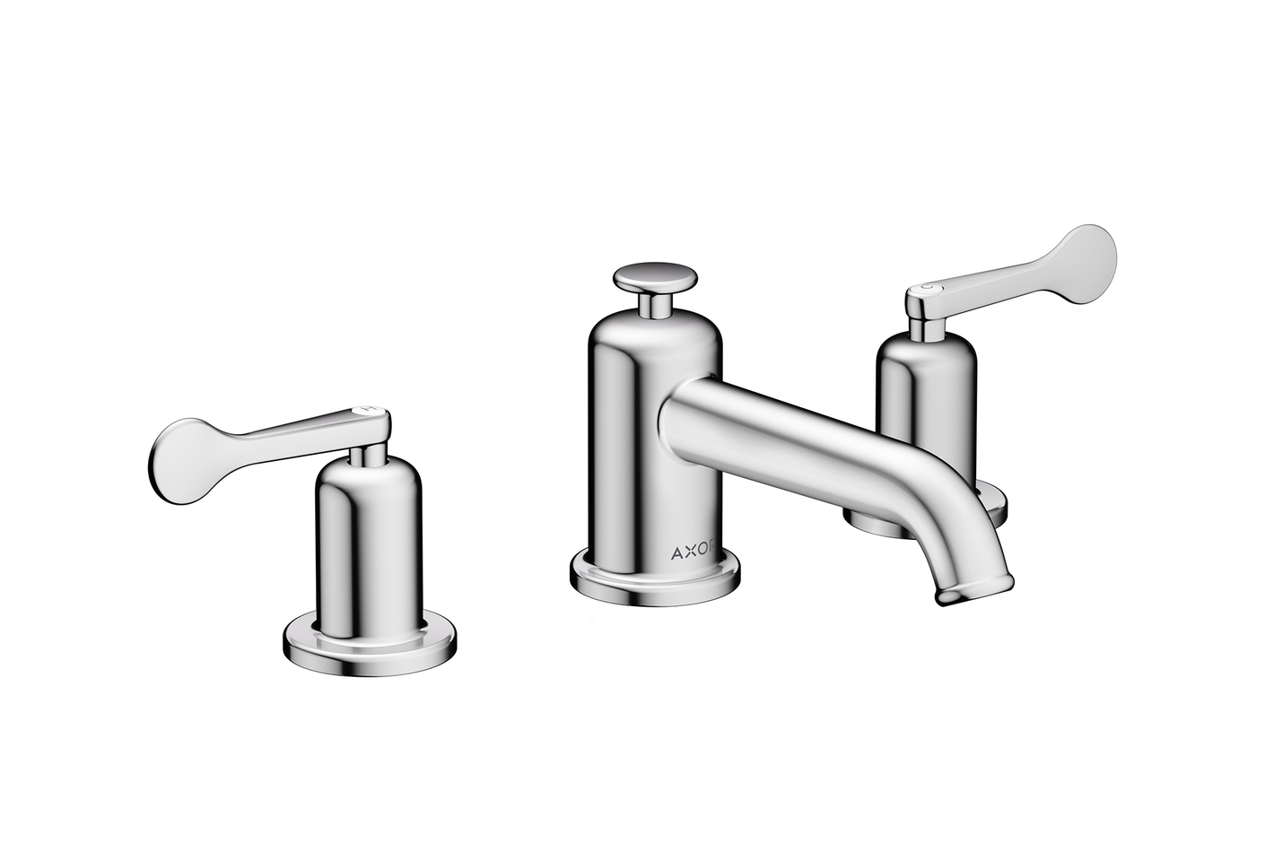 AXOR Archivio 3-Loch Waschtischarmatur 30 mit Hebelgriffen und Zugstangen-Ablaufgarnitur