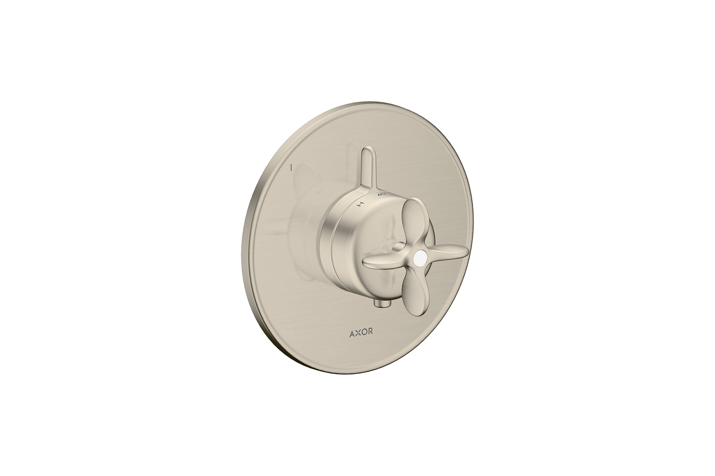 AXOR Archivio Thermostat for concealed installation for 1 function with cross handle | Brushed Nickel