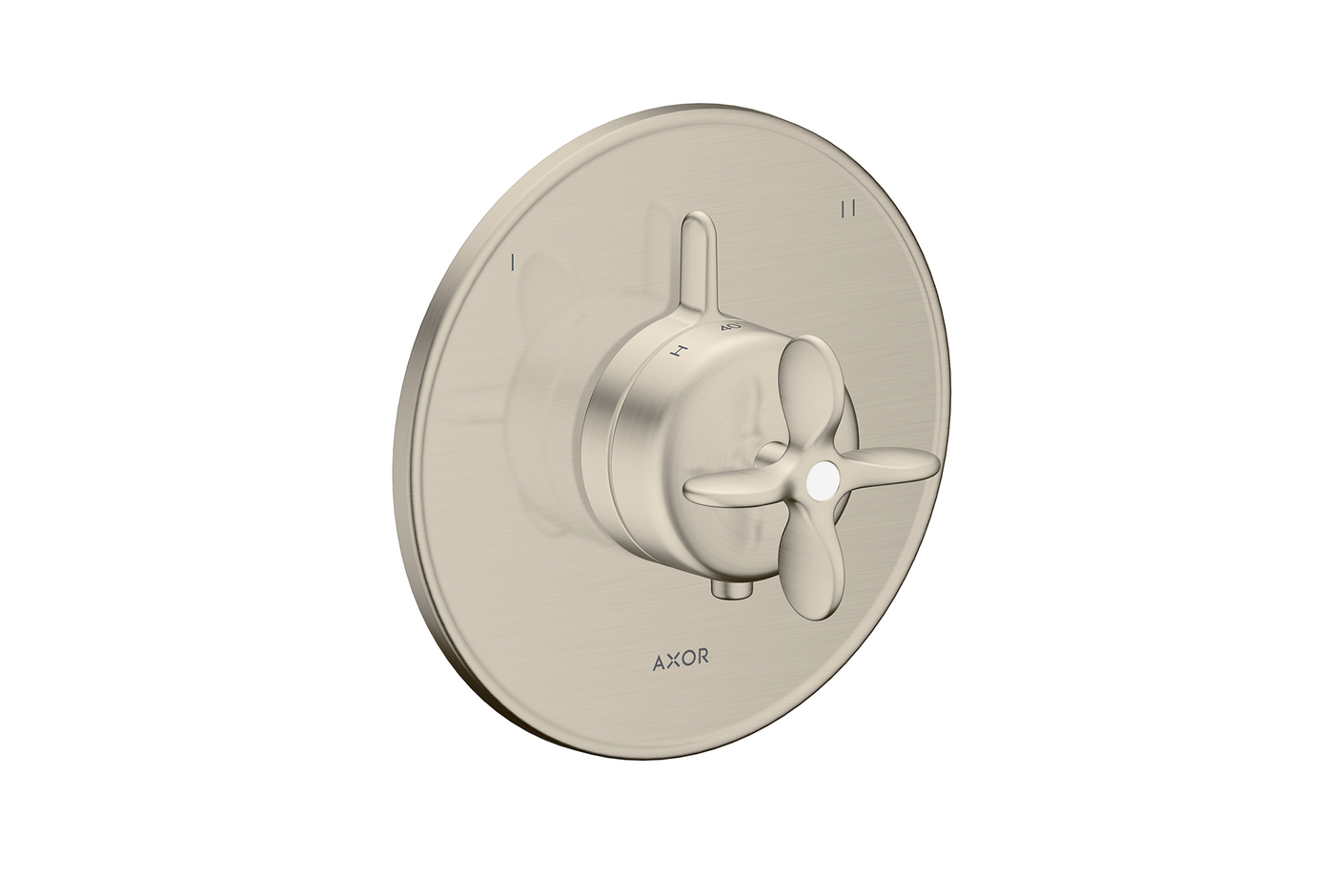 AXOR Archivio Thermostat for concealed installation for 2 functions with cross handle | Brushed Nickel
