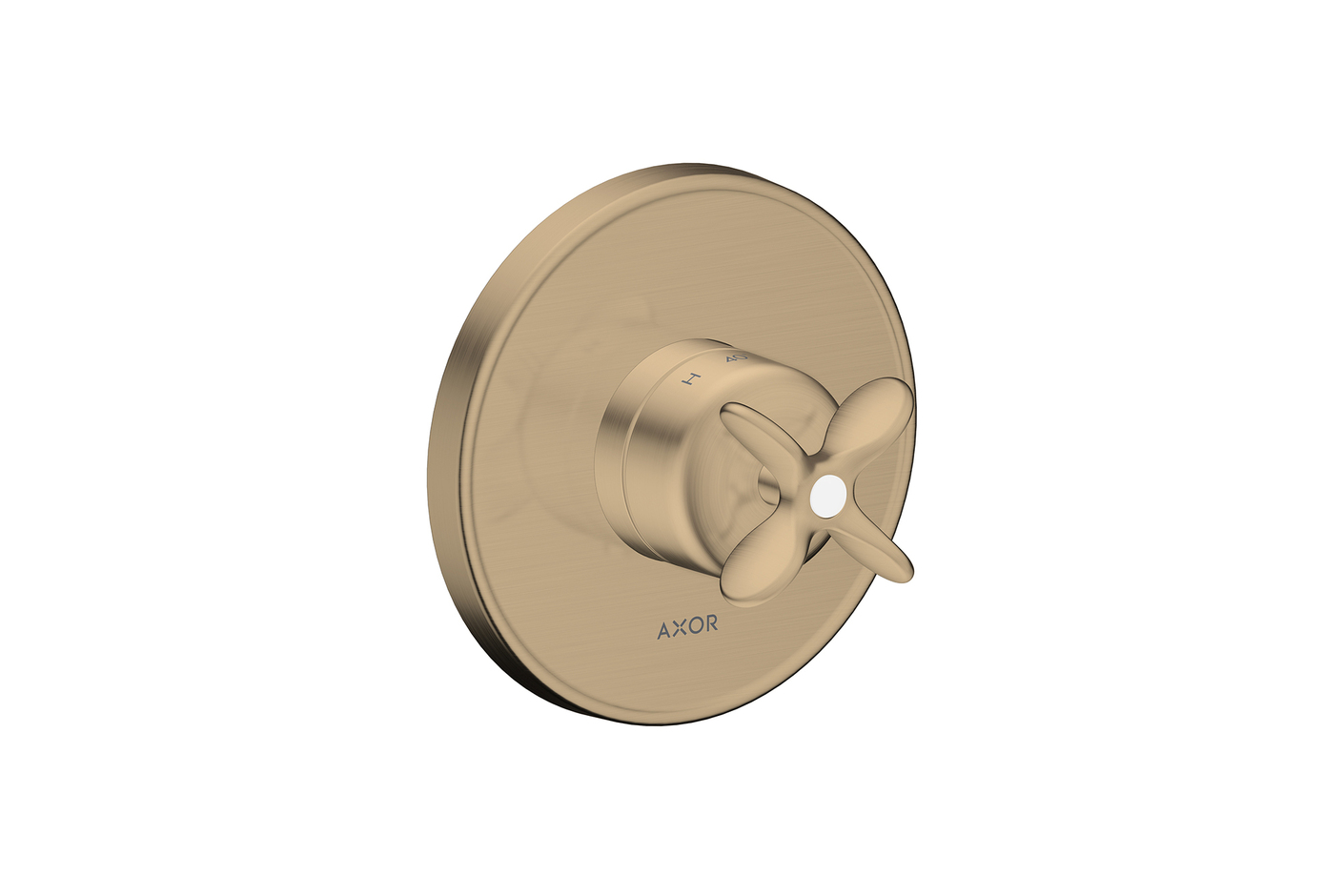 AXOR Archivio Thermostat for concealed installation with cross handle | Brushed Bronze