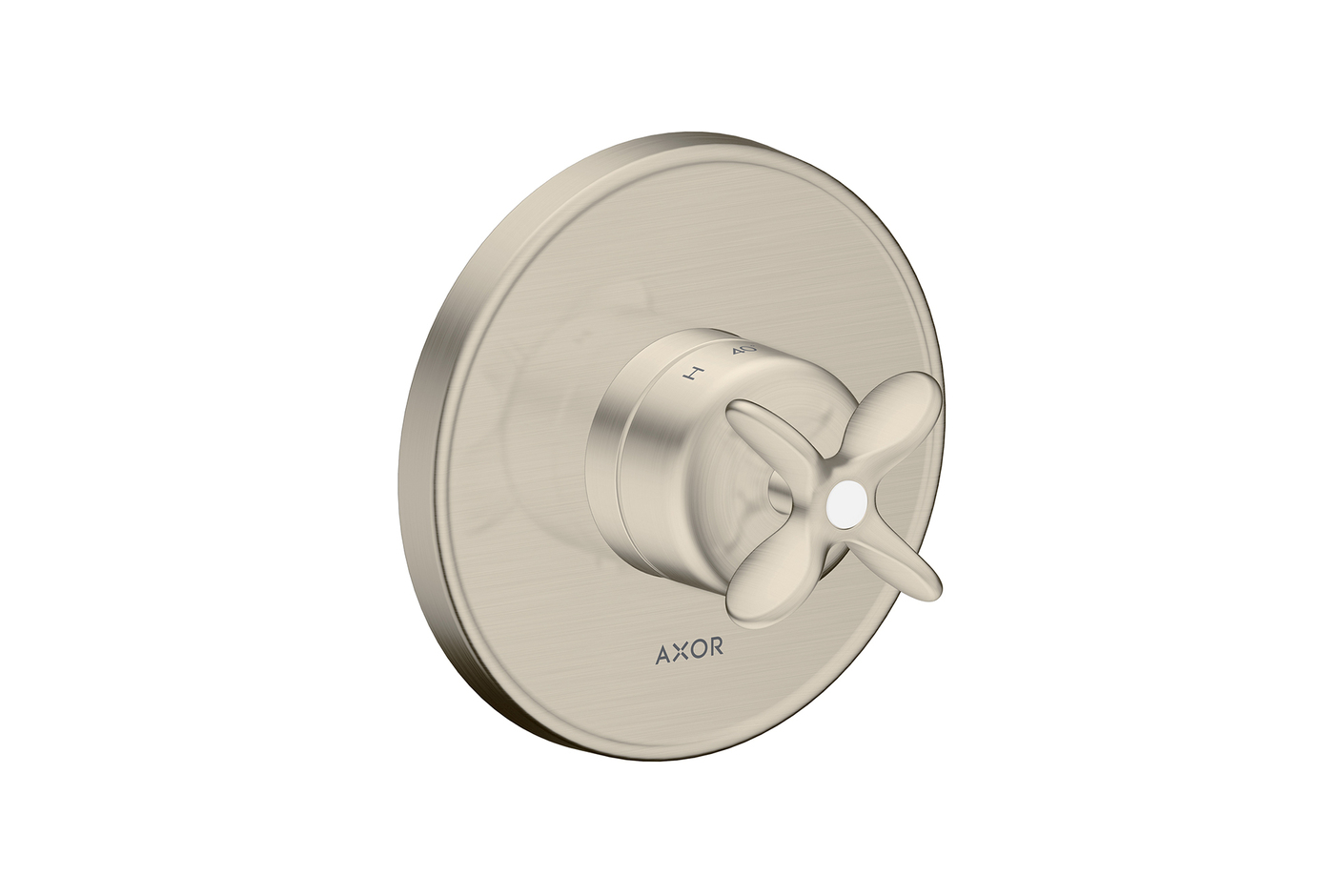 AXOR Archivio Thermostat for concealed installation with cross handle | Brushed Nickel
