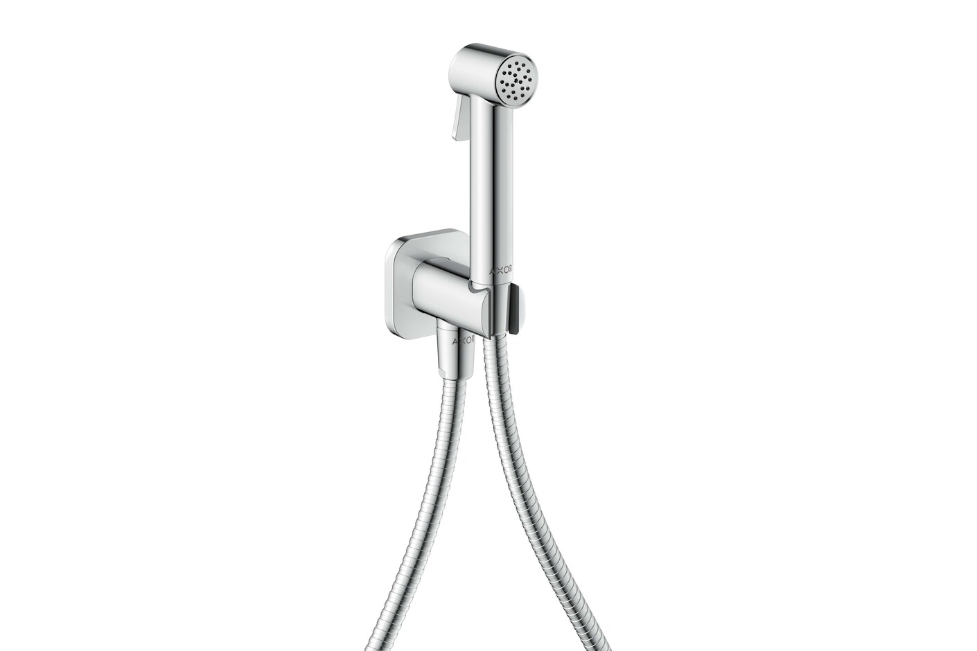 AXOR Bidette Showers Bidette hand shower 1jet softsquare for cold water with shower holder and shower hose 1.25 m