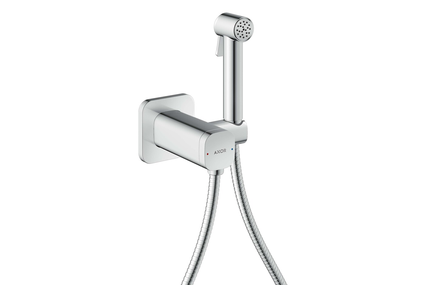 AXOR Bidette Showers Bidette hand shower 1jet softsquare for mixed water with shower holder and shower hose 1.25 m