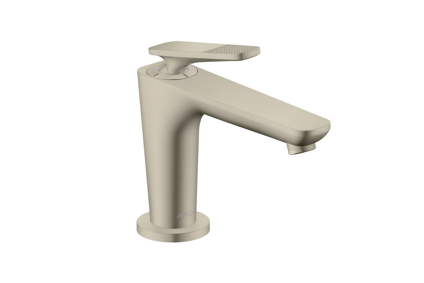 AXOR Citterio C Single lever basin mixer 90 with CoolStart for hand washbasins and waste set - cubic cut | Brushed Nickel