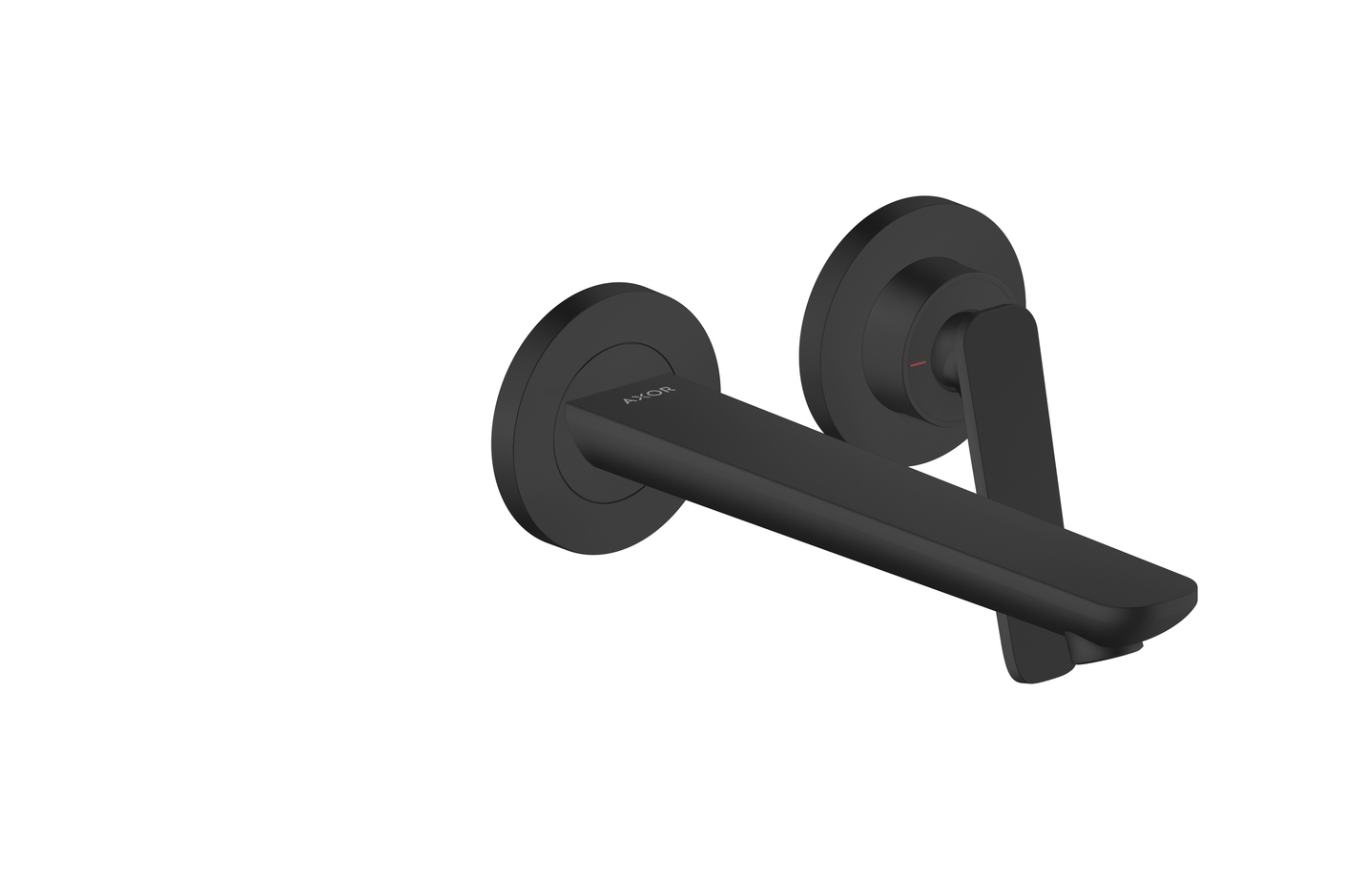 AXOR Citterio C Single lever basin mixer for concealed installation wall-mounted with spout 195 mm | Matt black